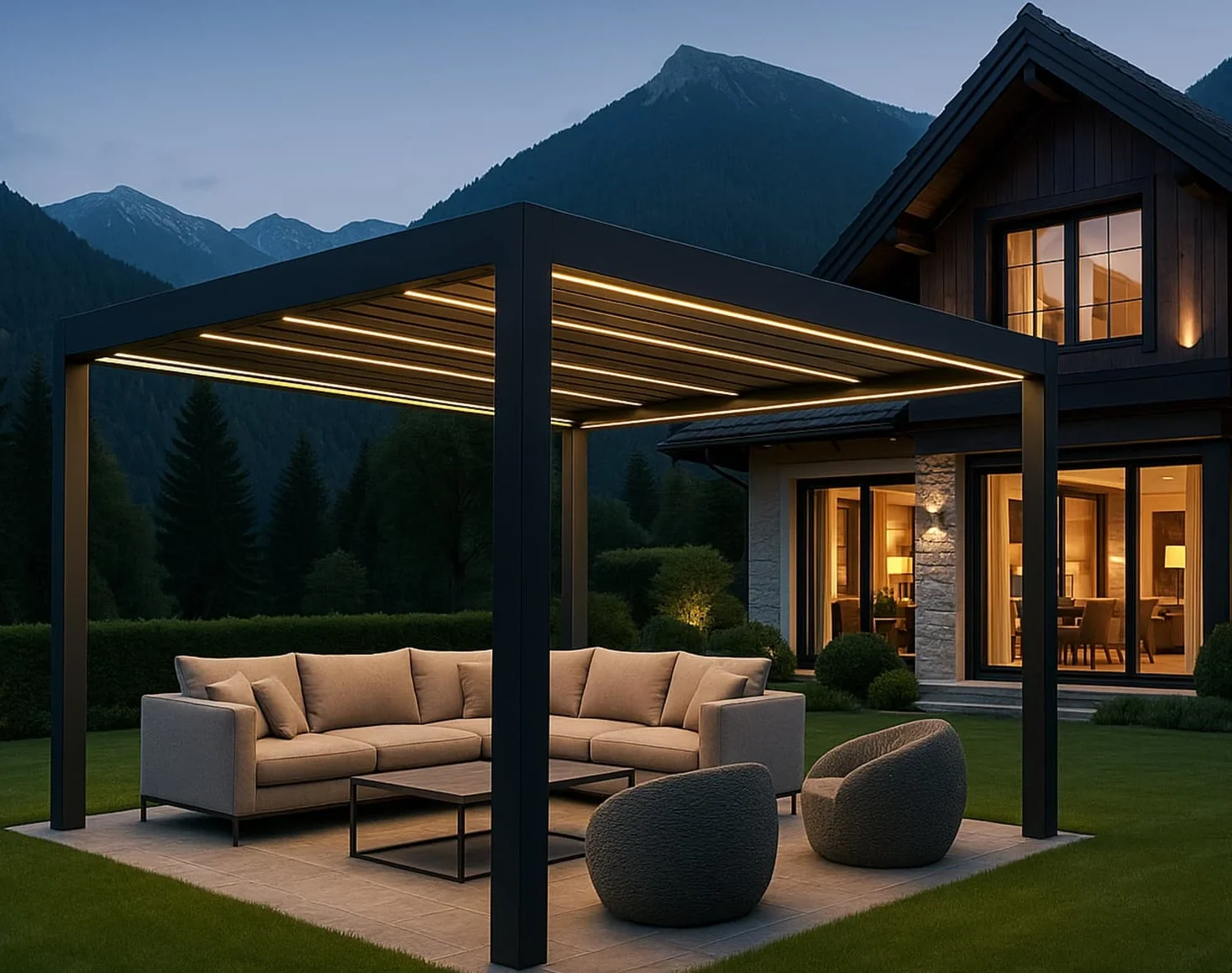 Pergola bioclimatica aluminiu