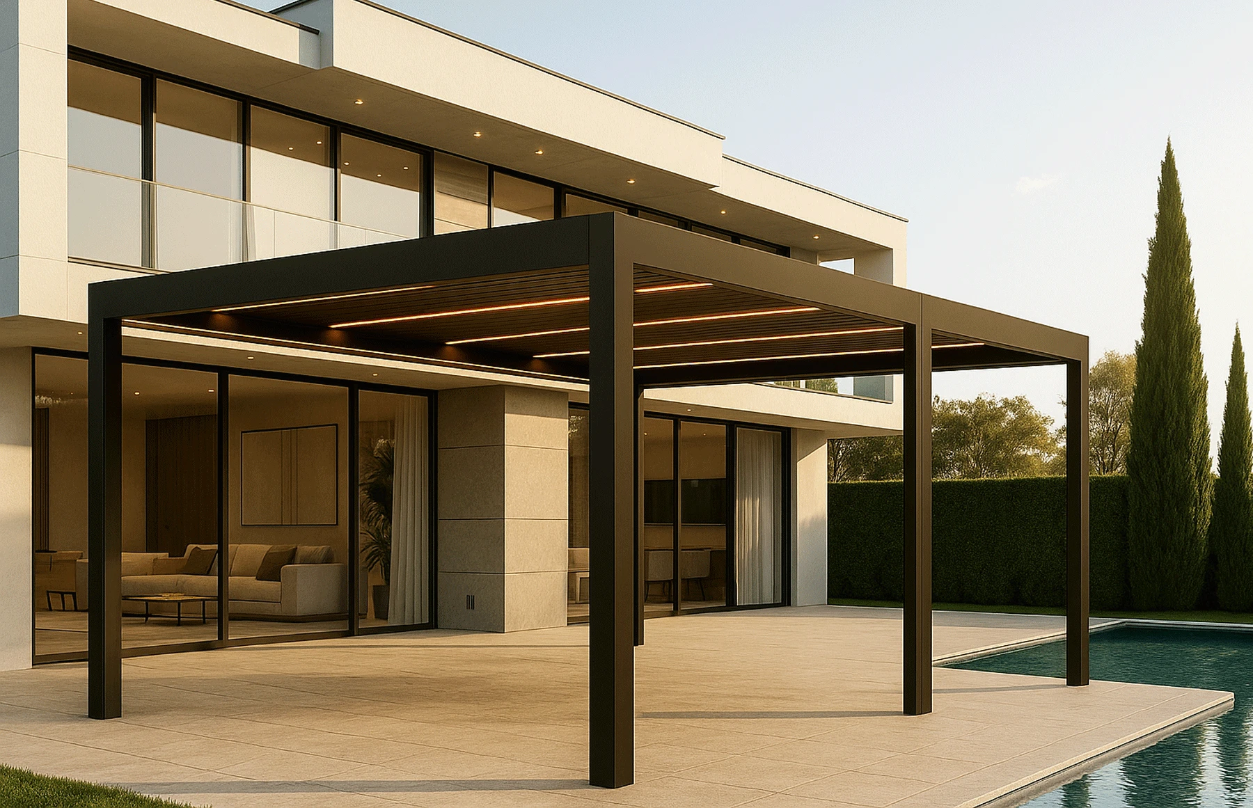 pergola retractabila aluminiu